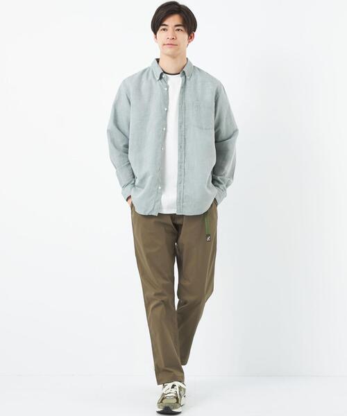 green label relaxing（グリーンレーベルリラクシング）の「イージーリネン ボタンダウン シャツ OVLG（シャツ/ブラウス・メンズ・ライトブルー/ホワイト/ケリー・S/M/L/XL/XXL）」の8枚目の写真