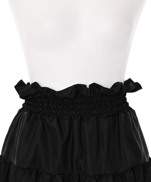 Narcissus（ナルシス）の「【SINN】Narcissusオリジナル  2WAYギャザーナイロンスカート（スカート・レディース・ブラック/イエロー・FREE）」の8枚目の写真