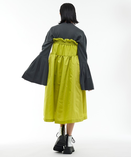 Narcissus（ナルシス）の「【SINN】Narcissusオリジナル  2WAYギャザーナイロンスカート（スカート・レディース・ブラック/イエロー・FREE）」の19枚目の写真