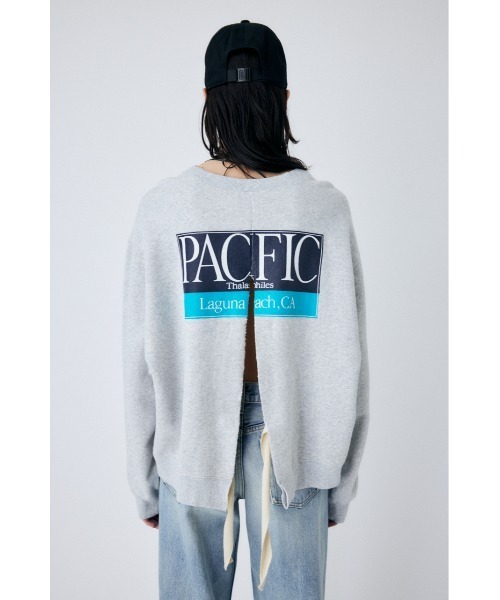 MOUSSY(マウジー)の「BACK SLIT プルオーバー(スウェット・レディース・ホワイト/杢グレー/ダークネイビー・FREE)」の3枚目の写真