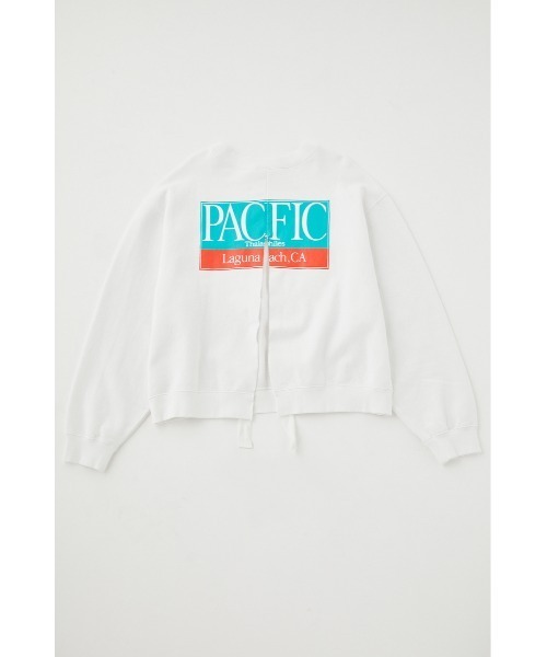 MOUSSY(マウジー)の「BACK SLIT プルオーバー(スウェット・レディース・ホワイト/杢グレー/ダークネイビー・FREE)」の2枚目の写真