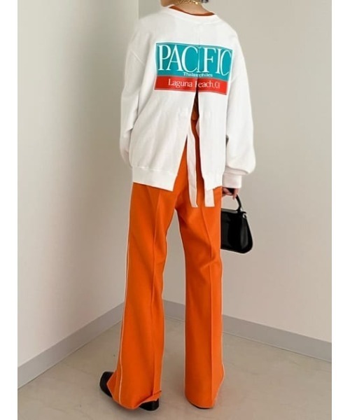 MOUSSY(マウジー)の「BACK SLIT プルオーバー(スウェット・レディース・ホワイト/杢グレー/ダークネイビー・FREE)」の6枚目の写真