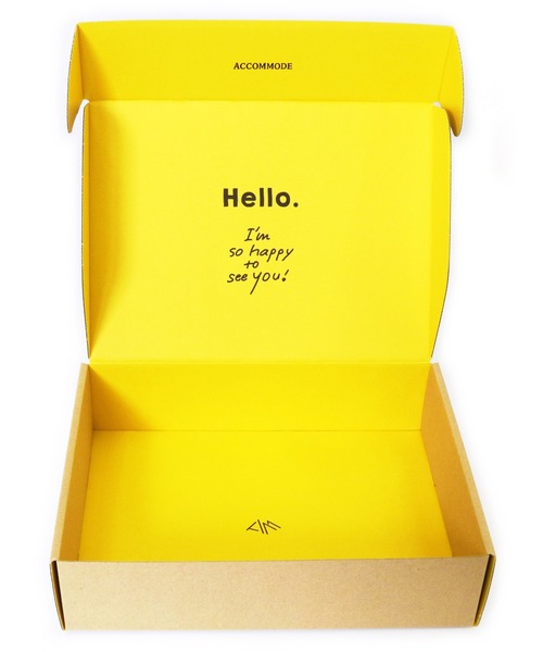 ACCOMMODE（アコモデ）の「ACCOMMODEオリジナル　GIFT BOX M（ラッピングキット・レディース・イエロー・M）」の2枚目の写真