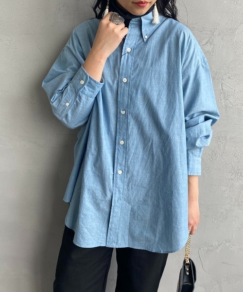 THE SHINZONE ダディシャツ ブルー RSサイズ Shinzone