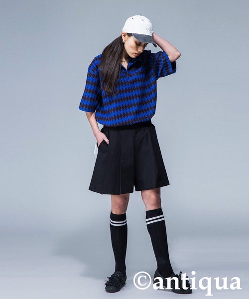 antiqua(アンティカ)の「【STCH】Aラインハーフパンツ(その他パンツ・レディース・ブラック/ホワイト/ベージュ/ブラック系その他・FREE)」の15枚目の写真
