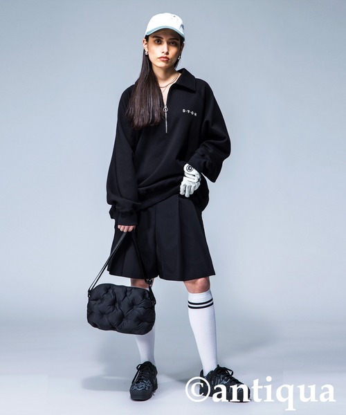antiqua(アンティカ)の「【STCH】Aラインハーフパンツ(その他パンツ・レディース・ブラック/ホワイト/ベージュ/ブラック系その他・FREE)」の12枚目の写真
