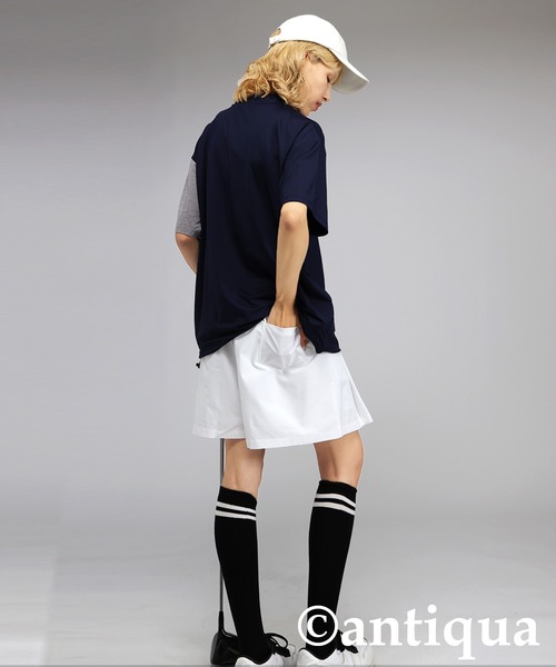 antiqua(アンティカ)の「【STCH】Aラインハーフパンツ(その他パンツ・レディース・ブラック/ホワイト/ベージュ/ブラック系その他・FREE)」の7枚目の写真
