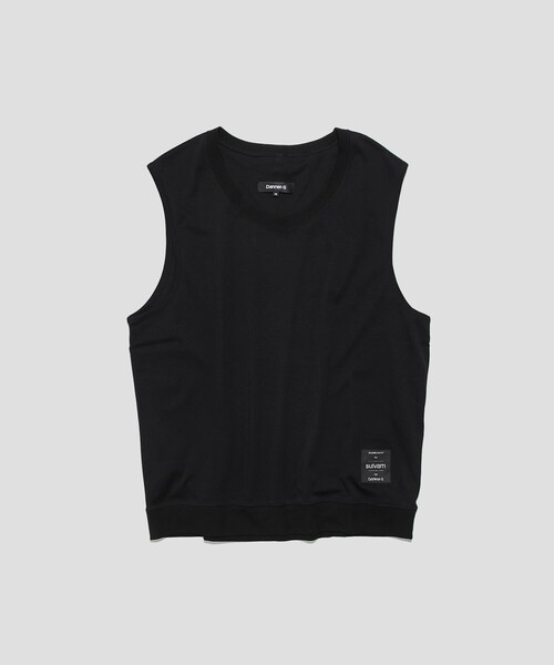 sulvam(サルバム)の「【sulvam / サルバム】Dunner-S No sleave T-shirts/ダナーS ノースリーブTEEシャツ(タンクトップ・メンズ・ブラック/ホワイト・MEDIUM/LARGE)」の2枚目の写真