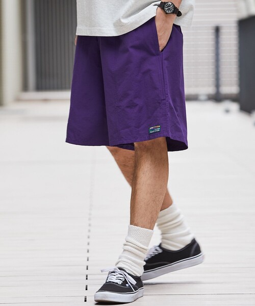 FREAK'S STORE（フリークスストア）の「【限定展開】コットンナイロン イージーショーツ（その他パンツ・メンズ・マスタード/グレー系その他/パープル/オリーブ/グレイッシュブルー/ロイヤルブルー/ブラック/グリーン系その他/レオパード/ネイビー/ベージュ/ブラック系その他/ブルー系その他・LARGE/MEDIUM/SMALL）」の17枚目の写真