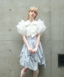 PAIN | リボンボウタイオーガンジーブラウス(シャツ/ブラウス)