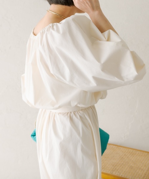 COLLAGE GALLARDAGALANTE(コラージュガリャルダガランテ)の「ギャザージャンプスーツ(サロペット/オーバーオール・レディース・ブラック/ホワイト・FREE)」の7枚目の写真