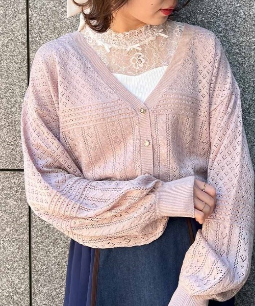 axes femme POETIQUE（アクシーズファムポエティック）の「レースビスチェ切替タンク（その他アンダーウェア/インナー・レディース・ブラック/ピンク/キナリ・MEDIUM）」の7枚目の写真