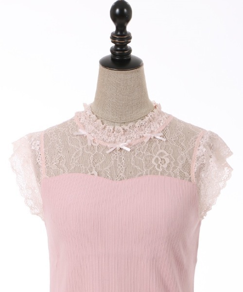 axes femme POETIQUE（アクシーズファムポエティック）の「レースビスチェ切替タンク（その他アンダーウェア/インナー・レディース・ブラック/ピンク/キナリ・MEDIUM）」の17枚目の写真