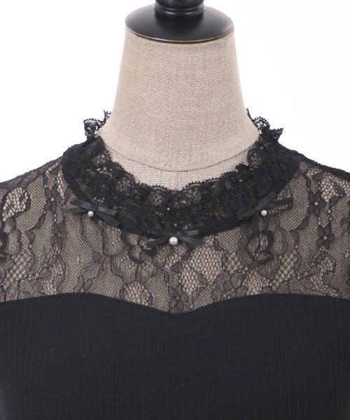 axes femme POETIQUE（アクシーズファムポエティック）の「レースビスチェ切替タンク（その他アンダーウェア/インナー・レディース・ブラック/ピンク/キナリ・MEDIUM）」の12枚目の写真