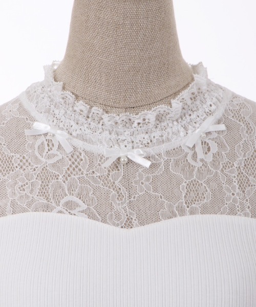 axes femme POETIQUE（アクシーズファムポエティック）の「レースビスチェ切替タンク（その他アンダーウェア/インナー・レディース・ブラック/ピンク/キナリ・MEDIUM）」の16枚目の写真