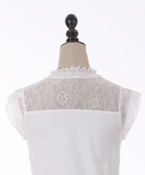 axes femme POETIQUE（アクシーズファムポエティック）の「レースビスチェ切替タンク（その他アンダーウェア/インナー・レディース・ブラック/ピンク/キナリ・MEDIUM）」の13枚目の写真