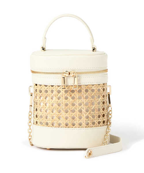 EDIT COLOGNE（エディットコロン）の「メッシュバニティバッグ（ショルダーバッグ・レディース・ホワイト/ブラウン・ﾌﾘ-）」の3枚目の写真