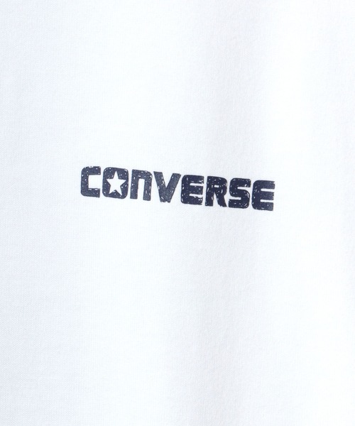 CONVERSE（コンバース）の「CONVERSE/コンバース オーバーサイズ オールスター スニーカーボックス ロゴ ワンポイント刺繍 バックプリント刺繍 ラグラン 半袖Tシャツ/レディース メンズ（Tシャツ/カットソー・レディース・ホワイト/ブラック/ホワイト系その他/ブラック系その他・M/L）」の18枚目の写真