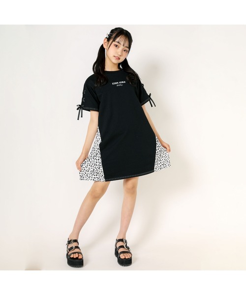 ZIDDY（ジディ）の「ZIDDY/アニマル柄切り替えワンピース(130~160cm)（ワンピース・キッズ・ブラック/ブルー・150/130/140/160）」の15枚目の写真