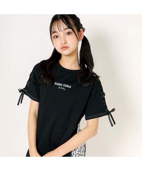 ZIDDY（ジディ）の「ZIDDY/アニマル柄切り替えワンピース(130~160cm)（ワンピース・キッズ・ブラック/ブルー・150/130/140/160）」の3枚目の写真