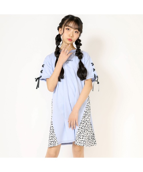 ZIDDY（ジディ）の「ZIDDY/アニマル柄切り替えワンピース(130~160cm)（ワンピース・キッズ・ブラック/ブルー・150/130/140/160）」の6枚目の写真