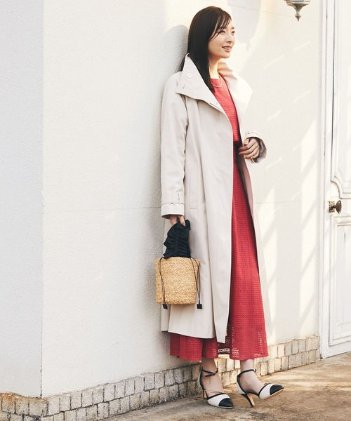 Andemiu（アンデミュウ）の「ラフィアフリルバケツBAG 187511（かごバッグ・レディース・グレイッシュベージュ/ピンク/ブラック・FREE）」の5枚目の写真