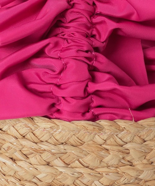 Andemiu（アンデミュウ）の「ラフィアフリルバケツBAG 187511（かごバッグ・レディース・グレイッシュベージュ/ピンク/ブラック・FREE）」の21枚目の写真