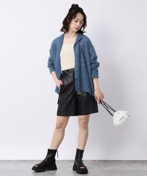 JEANASIS（ジーナシス）の「フリンジジャガードシアーシャツ/195233