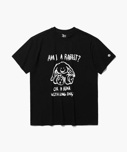NICE GHOST CLUB(ナイスゴーストクラブ)の「【UNISEX】niceghostclub/ラビットorベアT 2905593(Tシャツ/カットソー・レディース・ブラック/ホワイト・MEDIUM/LARGE/SMALL)」の1枚目の写真