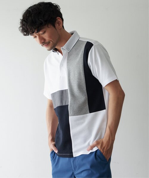 ikka（イッカ）の「鹿の子切り替えポロシャツ（ポロシャツ・メンズ・ネイビー/ホワイト/グリーン・S/M/L/XL）」の17枚目の写真