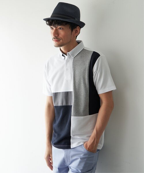 ikka（イッカ）の「鹿の子切り替えポロシャツ（ポロシャツ・メンズ・ネイビー/ホワイト/グリーン・S/M/L/XL）」の21枚目の写真