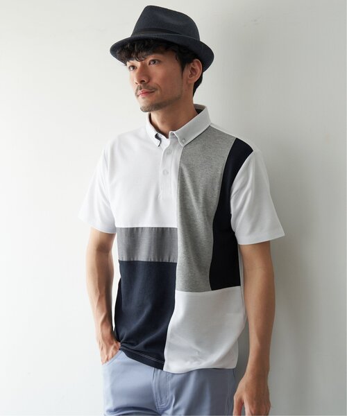 ikka（イッカ）の「鹿の子切り替えポロシャツ（ポロシャツ・メンズ・ネイビー/ホワイト/グリーン・S/M/L/XL）」の13枚目の写真