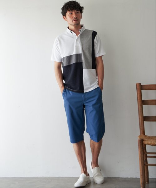 ikka(イッカ)の「鹿の子切り替えポロシャツ(ポロシャツ・メンズ・ネイビー/ホワイト/グリーン・S/M/L/XL)」の16枚目の写真