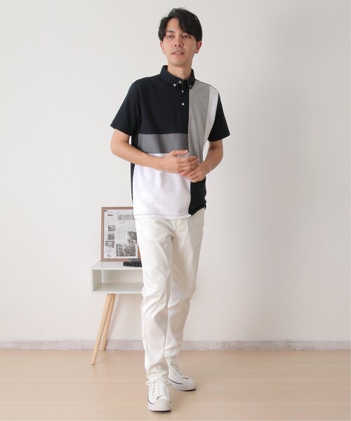 ikka(イッカ)の「鹿の子切り替えポロシャツ(ポロシャツ・メンズ・ネイビー/ホワイト/グリーン・S/M/L/XL)」の22枚目の写真