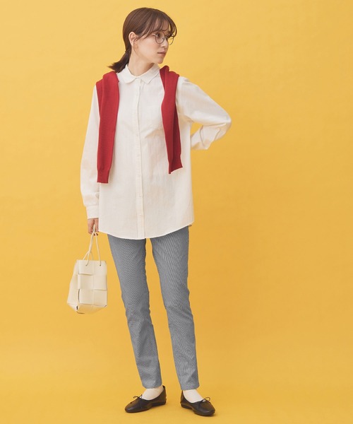 Viola e Viola(ヴィオラエヴィオラ)の「すっきり楽ちんチュニックパンツ股下68(その他パンツ・レディース・ボルドー/ブラック×グレー/ネイビー/ライトグレー/ベージュ/ブラック/ホワイト/スモークピンク/チャコールグレー/ライトブルー/ピンク/チェック・SMALL/LARGE/MEDIUM/XXX-LARGE/X-LARGE/XXXX-LARGE/XX-LARGE)」の17枚目の写真