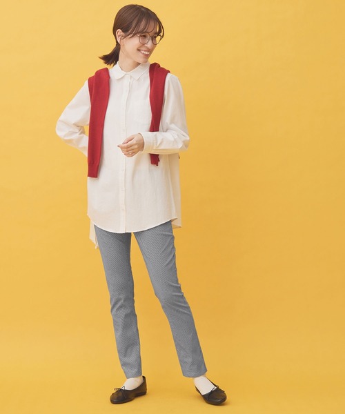Viola e Viola(ヴィオラエヴィオラ)の「すっきり楽ちんチュニックパンツ股下68(その他パンツ・レディース・ボルドー/ブラック×グレー/ネイビー/ライトグレー/ベージュ/ブラック/ホワイト/スモークピンク/チャコールグレー/ライトブルー/ピンク/チェック・SMALL/LARGE/MEDIUM/XXX-LARGE/X-LARGE/XXXX-LARGE/XX-LARGE)」の18枚目の写真