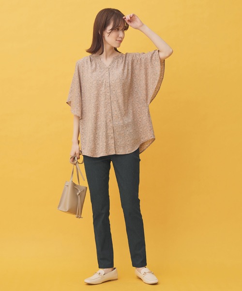 Viola e Viola(ヴィオラエヴィオラ)の「すっきり楽ちんチュニックパンツ股下68(その他パンツ・レディース・ボルドー/ブラック×グレー/ネイビー/ライトグレー/ベージュ/ブラック/ホワイト/スモークピンク/チャコールグレー/ライトブルー/ピンク/チェック・SMALL/LARGE/MEDIUM/XXX-LARGE/X-LARGE/XXXX-LARGE/XX-LARGE)」の19枚目の写真