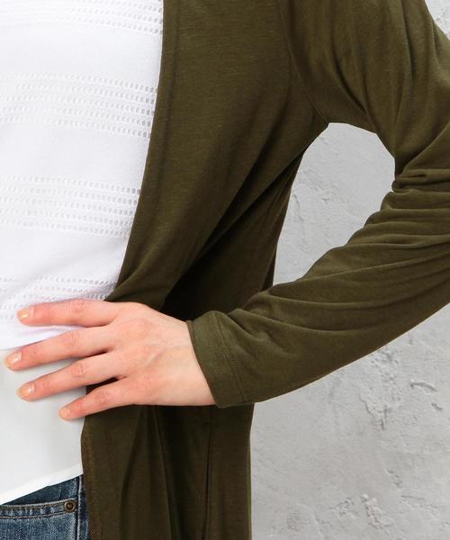 green label relaxing（グリーンレーベルリラクシング）の「GT R/L ロング カーディガン◆（カーディガン/ボレロ・レディース・オフホワイト/ダークグリーン/ネイビー・フリー）」の16枚目の写真