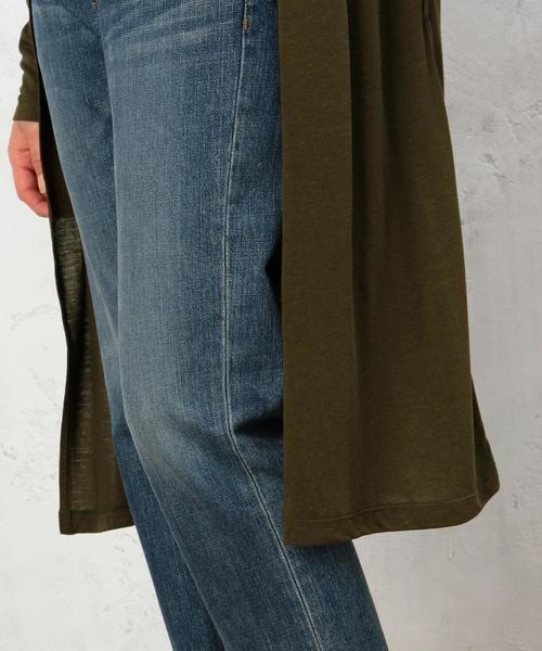 green label relaxing（グリーンレーベルリラクシング）の「GT R/L ロング カーディガン◆（カーディガン/ボレロ・レディース・オフホワイト/ダークグリーン/ネイビー・フリー）」の10枚目の写真