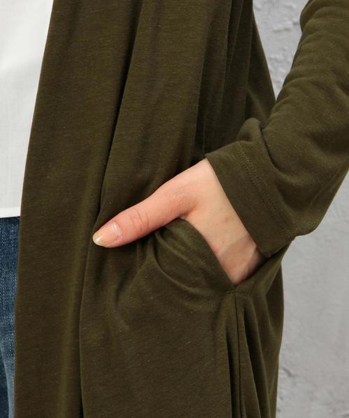 green label relaxing（グリーンレーベルリラクシング）の「GT R/L ロング カーディガン◆（カーディガン/ボレロ・レディース・オフホワイト/ダークグリーン/ネイビー・フリー）」の12枚目の写真