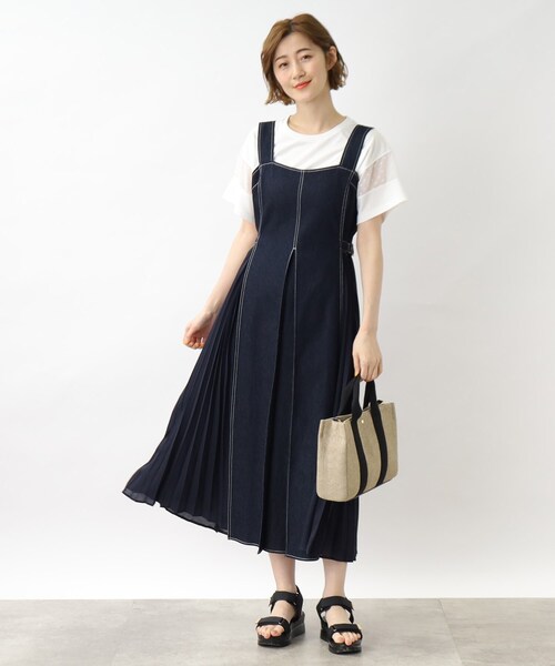 grove（グローブ）の「キレイに決まる!脇プリーツジャンドレ（ワンピース・レディース・カーキ/ネイビー/ブラック・03/02/01/05/04）」の13枚目の写真