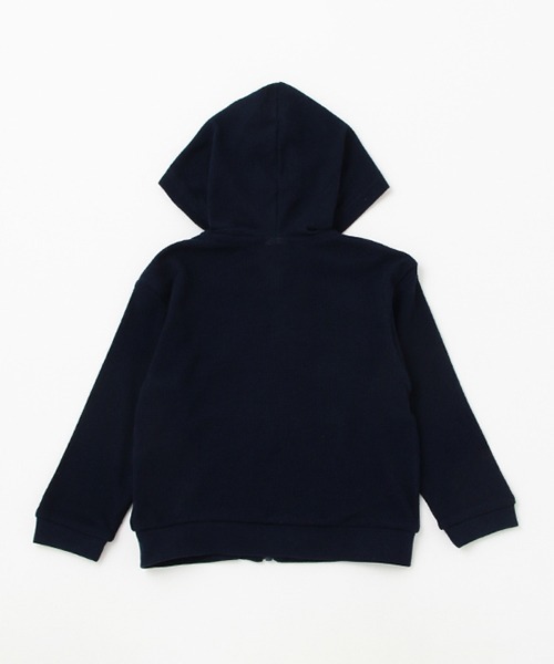 petit main（プティマイン）の「【UV加工・接触冷感】ワッフルパーカー（パーカー・キッズ・ネイビー/アイボリー・110cm/100cm/120cm/130cm/90cm/80ｃｍ）」の3枚目の写真