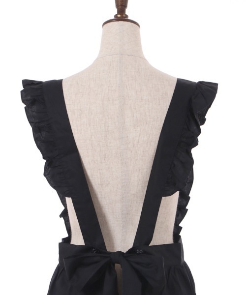 272◇カメオブローチフリルエプロン 黒 axes femme アクシーズ 272◇カメオブローチフリルエプロン 黒 axes femme アクシーズ 272