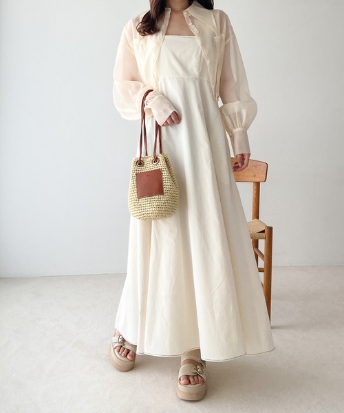 Heather（ヘザー）の「バッククロスカラージャンスカ　908314（ジャンパースカート・レディース・ホワイト/レッド/ネイビー・S/M）」の17枚目の写真