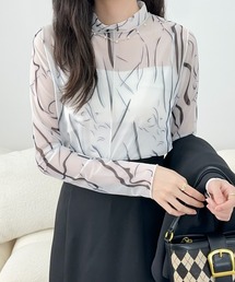 emi+ | 無地＆マーブルシースルーインナーカットソー(Tシャツ/カットソー)