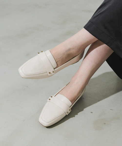 Aunt Marie's(アントマリーズ)の「スクエアトゥ3WAYビットローファー(ローファー・レディース・アイボリー/ブラック/ベージュ・S/M/L)」の2枚目の写真