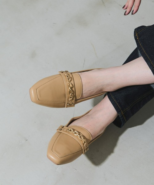 Aunt Marie's(アントマリーズ)の「スクエアトゥ3WAYビットローファー(ローファー・レディース・アイボリー/ブラック/ベージュ・S/M/L)」の15枚目の写真