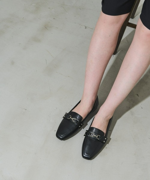 Aunt Marie's(アントマリーズ)の「スクエアトゥ3WAYビットローファー(ローファー・レディース・アイボリー/ブラック/ベージュ・S/M/L)」の9枚目の写真