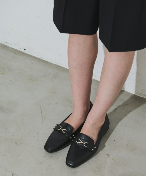 Aunt Marie's(アントマリーズ)の「スクエアトゥ3WAYビットローファー(ローファー・レディース・アイボリー/ブラック/ベージュ・S/M/L)」の10枚目の写真