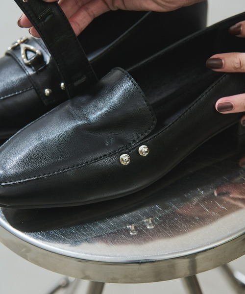 Aunt Marie's(アントマリーズ)の「スクエアトゥ3WAYビットローファー(ローファー・レディース・アイボリー/ブラック/ベージュ・S/M/L)」の22枚目の写真